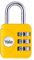 Yale Lucchetto da viaggio a combinazione YP1/28/121/1Y giallo, 21 mm, ideale per borse e valigie