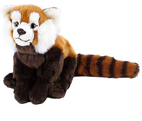 Teddys Rothenburg Kuscheltier Roter Panda sitzend braun/Weiß 20 cm (mit Schwanz 37 cm) Plüschpanda by Uni-Toys