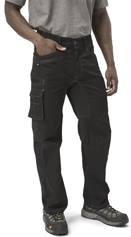 CAT Men's Operator Flex Work Pants Featuring Stretch Fabric, Cargo Pocket, and Bootcut Leg Opening Work Utility Pants