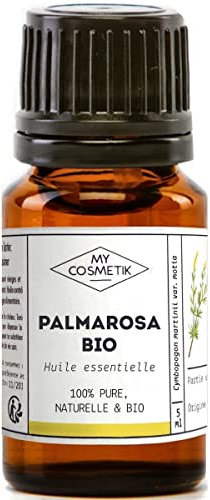 MY COSMETIK - Aceite esencial de palmarosa orgánico - De agricultura ecológica - Quimiotipado HEBBD/HECT - 100% puro y natural - Certificado ECOCERT - Fabricado en Francia - 30 ml