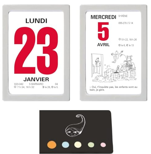 Kalender 2019, 2 Stück, klassisch + lustig + 1 Lineal, Lesezeichen