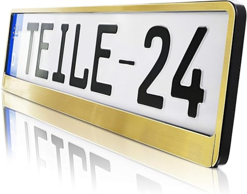2 x Kennzeichenhalter | GOLD | HP | 520 x 110 | DHL Schnellversand