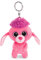 NICI 45549 Glubschis Schlüsselanhänger Pudel Mookie 9cm, große Glitzeraugen, Plüschtier mit Schlüsselring, pink/lila