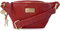 Catwalk Collection Handbags - Damen Mode Hüfttasche - Bauchtasche Mittelgroß - Bubble Leder - Gürteltasche mit Verstellbarer Gurt - Ariana - Rot