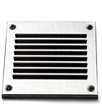 Vent Systems 100 x 100 mm Verzinkt Lüftungsschlitzabdeckung aus Metall mit eingebautem Schädlingsschutz, HVAC-Entlüftungsabdeckung für Heimwerker-Entlüftungskanal Abdeckung 10 x 10 cm