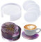 KKSJK - Lot de 4 moules ronds pour sous-verre - En résine époxy et silicone - Pour décoration des tables à domicile
