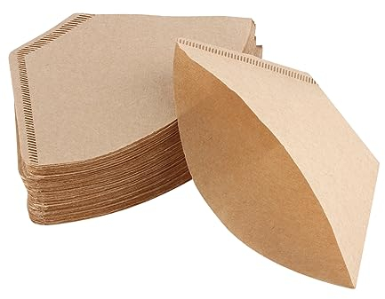 Filtros Cafetera Papel, Filtro Papel Cafetera Goteo, Filtro de Café Desechables Cone Coffee Paper Papels Unbleached Blanquear Marrón Natural Colador Cafeteras Goteo Original para Máquinas Vertido