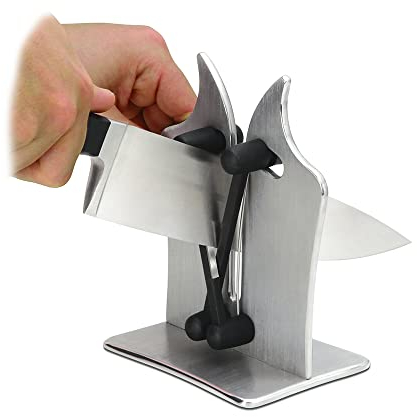 BCM Afilador Cuchillo Tijeras Profesional Manual Afilacuchillos Afilar Cuchillo Liso Sierra Carne Tijeras Cocina Fácil Rápido BN5561