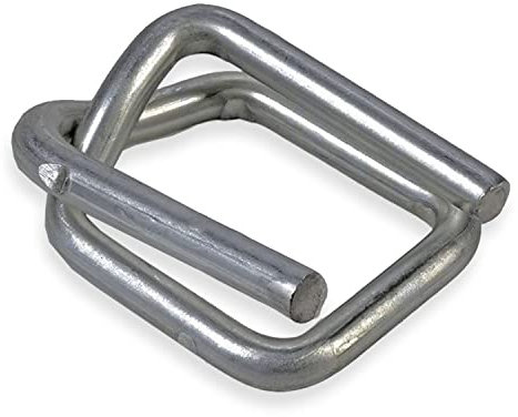 500 Stück 19mm Drahtverschlussklemmen | verzinkt | für Umreifungsband/Kraftband | Metallschnallen für Ladungssicherung | Verschlussklemmen für Bandspanner