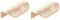 TopHomer 2 tiradores de puerta, 117 mm x 44 mm en forma de hoja, manijas de armario de cocina, cajones, pomos decorativos para muebles