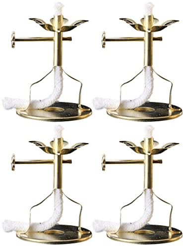 Zerodeko 4 Stücke Öl Lampe Docht Halter Butter Lampe Schwimmende Dochte Buddhistische Ghee Lampenhalter Öl Lampe Dochte Scheibenbrenner Buddhistischen Altar Lieferungen