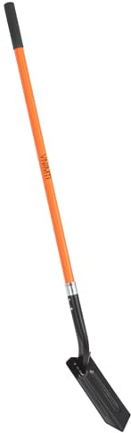 VNIMTI Trench Shovel,Fiberglass Handle,Spade Head 4 Inches Wide, Overall Length 56 Inches,Orange