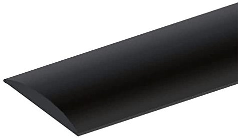 1M Bande de Seuil Barre de Seuil Auto-adhésive PVC Barres de Transition de Seuil Bande de Transition Sol pour Les Espaces Entre les Carreaux, les Sols en Bois, 5cm Noir