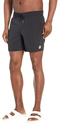 Volcom Lido Solid Herren-Badehose, 40,6 cm, Schwarz 1, XXL