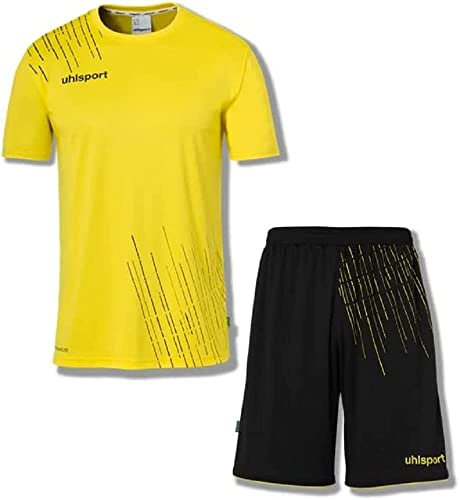uhlsport Herren Score 26 Fußball Trikot-Set - Fußball-Set Bestehend Aus Trainings-Shirt Und Trainings-Hose, Limonengelb/schwarz, XL EU