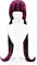 Xingbiyou Anime Monster High Draculaura Ula Cosplay Perücke,Lang Schwarz Gemischt Rosa,Halloween Party Perücken für Frauen Mädchen