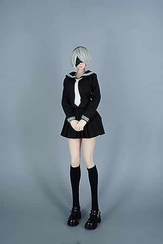 OBEST JK Badeanzug Set,Rollenspiel Kostüm,JK uniform+Badeanzug Damen Puppen Set,passend für 1/6 Verhältnis Puppen ( SA011B)
