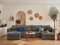 Topaze - 7-Sitzer wohnlandschaft U-Form - schlaffunktion und Bettkasten - Cord Grau
