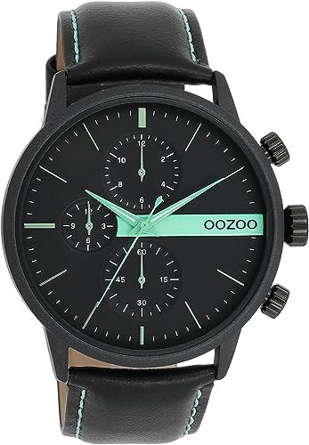Oozoo Timepieces Herren Uhr | Armbanduhr Herren mit Lederarmband | Hochwertige Uhr für Männer | Edle Analog Herrenuhr in rund | C11229