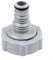 P6H1419 Lot de 4 valves de vidange de rechange pour tuyau de piscine avec collier, adaptateur de tuyau de réservoir d'eau pour drainage