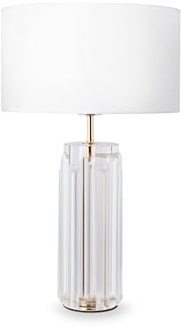 MAYTONI Moderne Tischleuchte Muse ecxl.aus Baumwolle Farbe Weiß Metall und Glas 60W für Küche, Schlafzimmer, Wohnzimmer, Esszimmer, Lobby