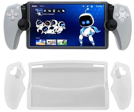 WUXIDIXI PS5 Portal Silikon-Schutzhülle, weiche Schutzhülle für PlayStation Portal Remote Player mit ergonomischem Griff, stoßfest, kratzfest, transparent
