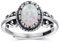 BONLAVIE Opal Ring Verstellbare Vintage Offener Ringe für Frauen Oval Opal Damen Ring Schmuck