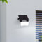 Lightbox LED Außenwandlampe mit Solar-Paneel & einstellbarem Bewegungsmelder & IP65 - schwenkbar - schwarze Outdoor Wandleuchte - 19 x 19 cm - für den Hauseingang - aus Kunststoff/Metall