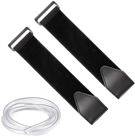 Verstellbare Pedalriemen, 2 Stück, Zehenklammern, Rutschfester, doppelter Klebstoff, praktischer Fußpedalgurt, Rudergerät, Matte für Indoor-Training, Fitness, Mehrfarbig, Black 5X45CM