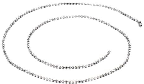 HIJONES Edelstahl Kugelkette Halskette für Herren Damen Schlüsselbeinkette Massivschmuck Hip Hop Rock Langer Pullover Kette 1.5mm 80cm