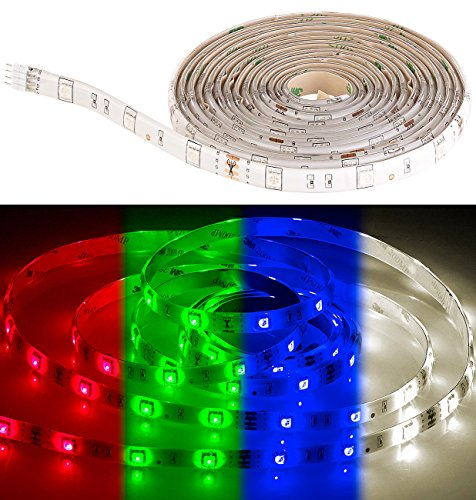 Luminea Zubehör zu LED RGB Stripe: RGBW-LED-Streifen-Erweiterung LAX-206, 2 m, 240 lm, Versandrückläufer (RGB LED Sets, LED-Band WiFi, Adapter, Bluetooth)