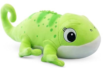 Gujey Plüschfigur, Simulation Chamäleon Plüschtier,Grün Chamäleon Kuscheltier aus weichem Plüsch zum lustige Schlafkissenpuppe niedliches Plüschtier(30 cm)