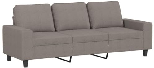 HETFTJN Sofa Klein Sofas Wohnzimmer Couch Bigsofa - 3-Sitzer-Sofa Taupe 180 cm Stoff für Schlafzimmer Sitzzimmer Büro Hotelzimmer