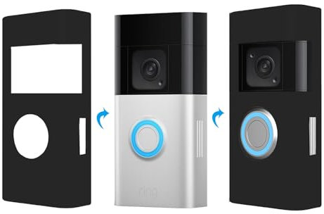 Custodia protettiva in silicone compatibile con Ring Video Doorbell 2nd Gen/Ring Battery Video Doorbell Plus,Protettiva Ring Doorbell Evitare la luce solare diretta e i danni ultravioletti
