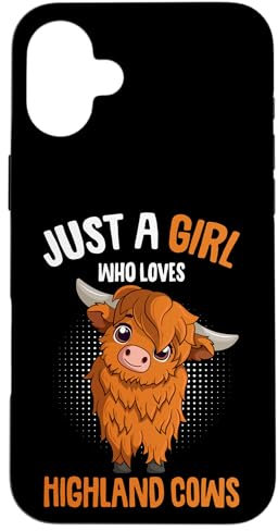 Just A Girl Who Loves Highland Cows Kids Case for iPhone 16 Plus