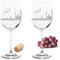 Gravur-Max Leonardo Weinglas mit Gravur 2er-Set Skyline Frankfurt mit einer hochwertigen 360° Gravur Ihrer Stadt Leonardo Daily Rotweinglas 460ml