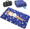 Kiseely Japanische Futon-Matratze, Faltbare Tatami-Matte, tragbare Schlafunterlage mit Tasche und Gurt, Bodenmatratze, verdickte Schlafmatratze, Camping-Matratze (Blau YU1, 120X200cm)