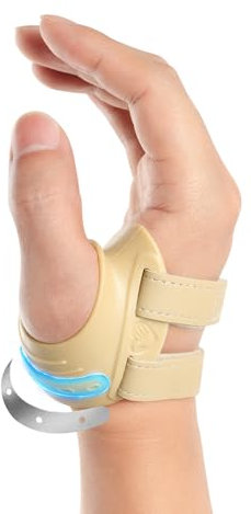 FORTEMOTUS Orthèse de Pouce Droite, Bandage Orthopédique CMC avec Attelle Pouce, Soulagement de Douleur pour l'arthrose et Arthrite de l'articulation en Selle du Pouce(Couleur de Peau, M, 19-23 cm)