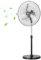 VEVOR Industrieller Standventilator, 570 mm, 90-Grad-Oszillationsventilator, höhenverstellbare Ventilatoren mit 3 einstellbaren Geschwindigkeiten, Windmaschine für Wohnzimmer, Zuhause, Büro, Schwarz