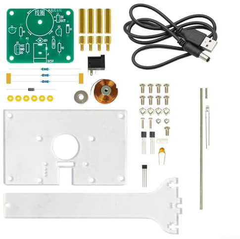 Soldering Iron Kit with Solder, Soldering Practice Made Fun with the Engaging Electromagnetic Swing Educational Kit, Electromagnetic Swing Learning Tool with PCB Assembly (with power cable)