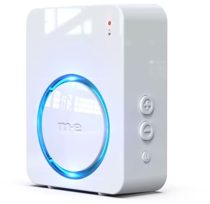 me BELL-521-RX Funk Türklingel Empfänger – Funkklingel Erweiterung mit Leuchtring & 16 Melodien – 500 m Reichweite – batteriebetriebener Funkklingelempfänger.