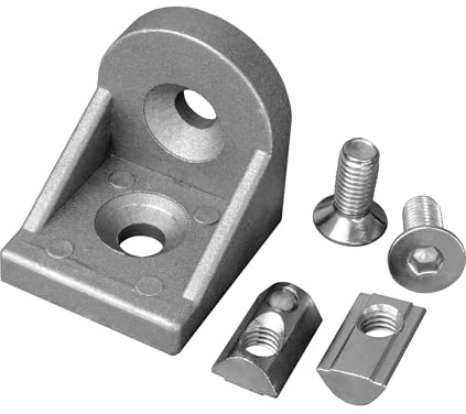 KLAK 45 - Drehwinkel Verbinder ink. Schrauben und Nutensteine Nut 10 für Aluprofil 45-er - 10 Stück