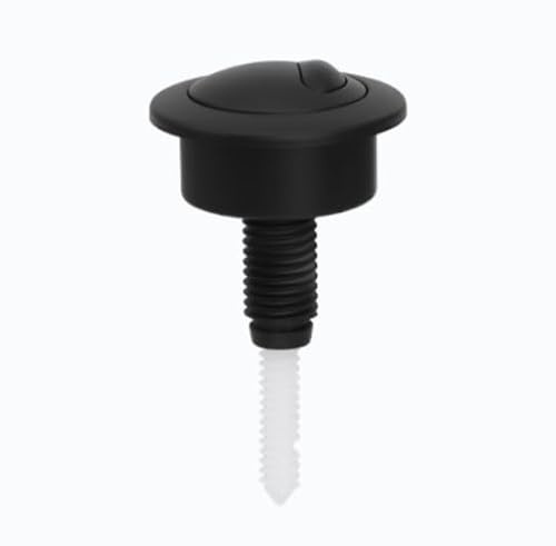 Black Dual Flush Push Button, Compatible Replacement for Twyford, Siamp Optima 49 Toilet Cistern Flush Valve Systems
