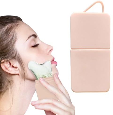 YAZWUR Silicone Ice Roller for Face, Facial Ice Roller, Face Icing, Eye Ice Massage, Facial Treatment, Beauty Skin Care, Ice Compress, Pore (Pink)