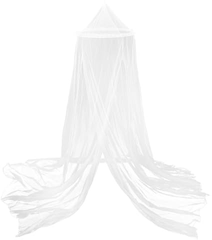 HANABASS Zanzariera Baldacchino Soffitto Zanzariera Cupola per Letto Rete Fine per Protezione da Zanzare Porta Singola per Ingresso Facile Adatta Camerette e Dormitori