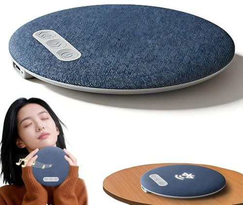 Bluetooth Pillow Speaker for Sleeping, Bone Conduction Mini Portable Under Pillow Speaker with Soothing Sounds and Sleep Timer for Side Sleepers and Deep Sleep, Suitable for Home Hotel Bedside