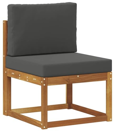 vidaXL Outdoor Mittelsofa Massivholz Akazie Natur