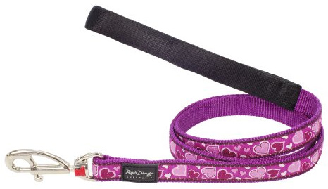 Red Dingo Designer Dog Lead, Breezy Love Purple (25mm x 1.2m) L