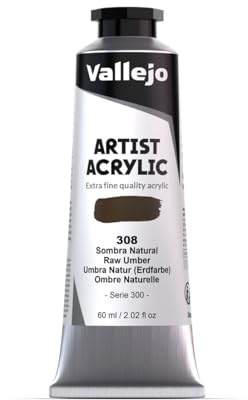 Vallejo : Artist Acrylic Paint : 60ml : Raw Umber