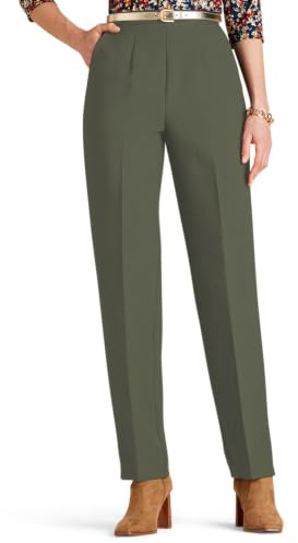 Chums Ladies Wool Touch Trousers with Elasticated Waist Olive